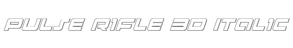Pulse Rifle 3D Italic 