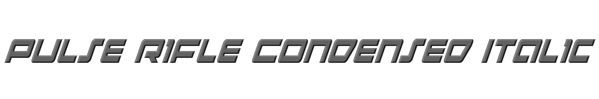 Pulse Rifle Condensed Italic 