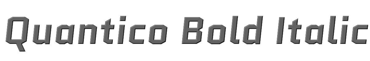 Quantico Bold Italic 