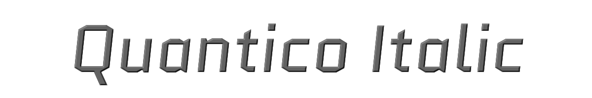 Quantico Italic 