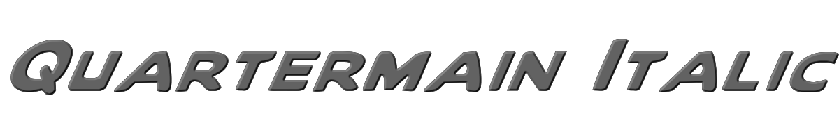 Quartermain Italic 