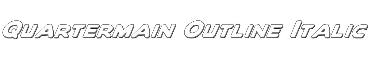 Quartermain Outline Italic 