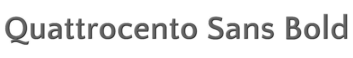 Quattrocento Sans Bold 