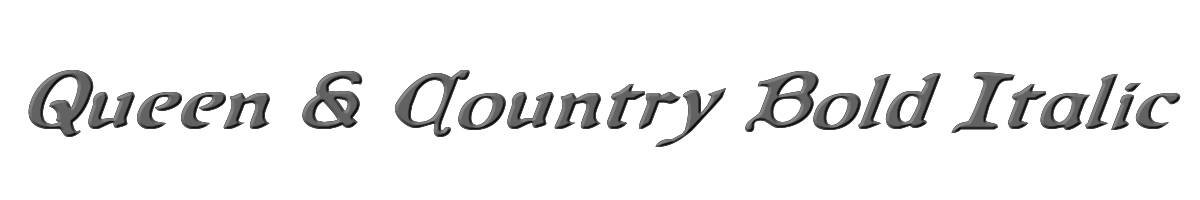 Queen & Country Bold Italic 
