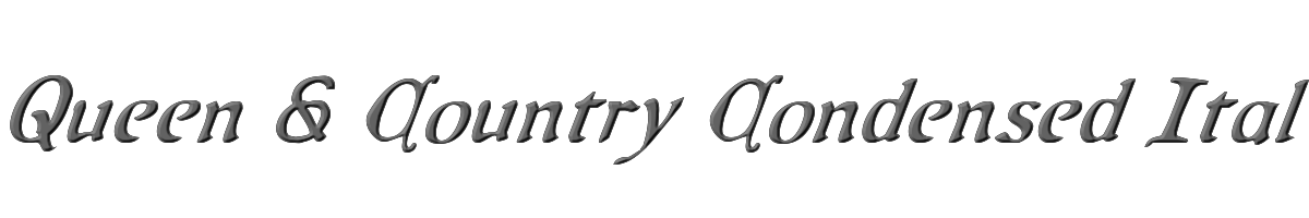 Queen & Country Condensed Italic 
