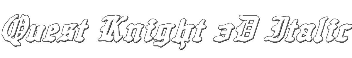 Quest Knight 3D Italic 