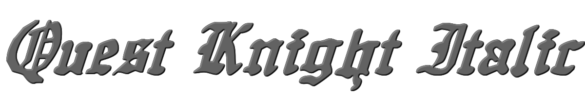 Quest Knight Italic 
