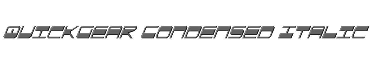 QuickGear Condensed Italic 