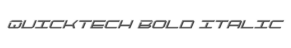 QuickTech Bold Italic 