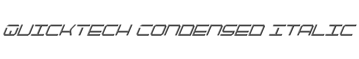 QuickTech Condensed Italic 