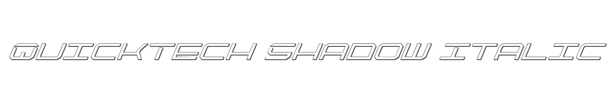 QuickTech Shadow Italic 