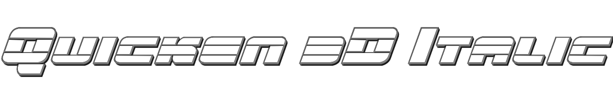 Quicken 3D Italic 