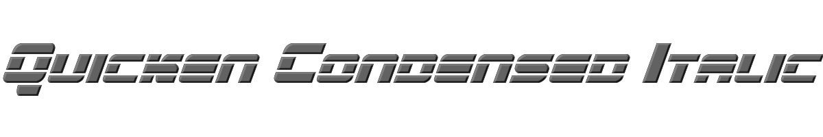 Quicken Condensed Italic 