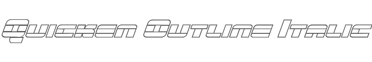 Quicken Outline Italic 
