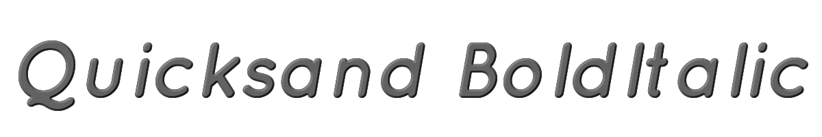 Quicksand BoldItalic 