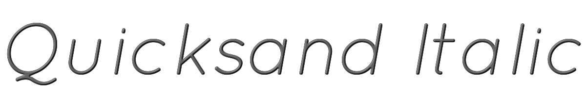 Quicksand Italic 