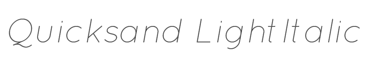 Quicksand LightItalic 