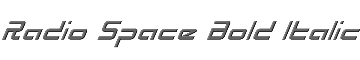 Radio Space Bold Italic 