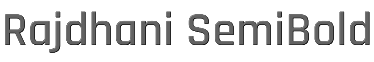 Rajdhani SemiBold 