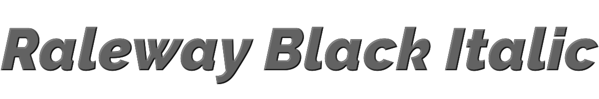 Raleway Black Italic 