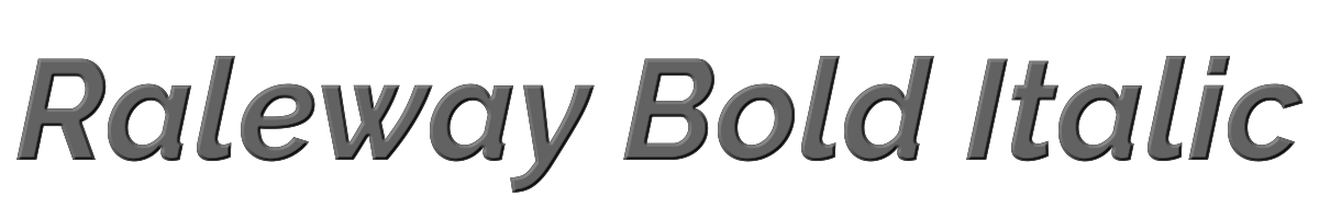 Raleway Bold Italic 