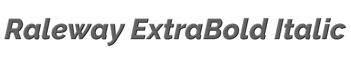 Raleway ExtraBold Italic 