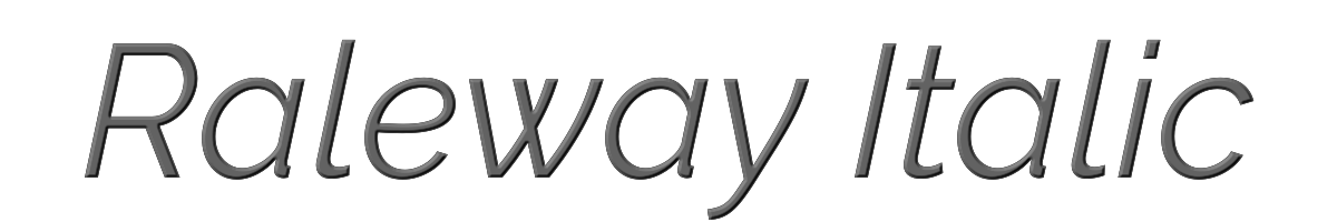 Raleway Italic 