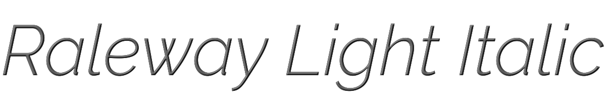Raleway Light Italic 