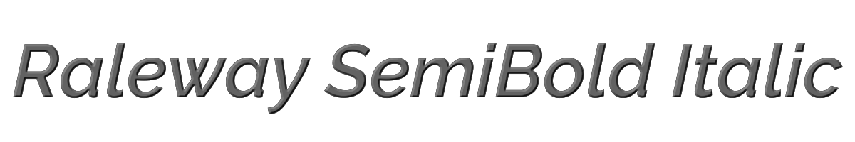 Raleway SemiBold Italic 