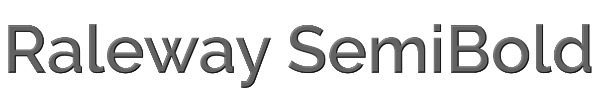 Raleway SemiBold 