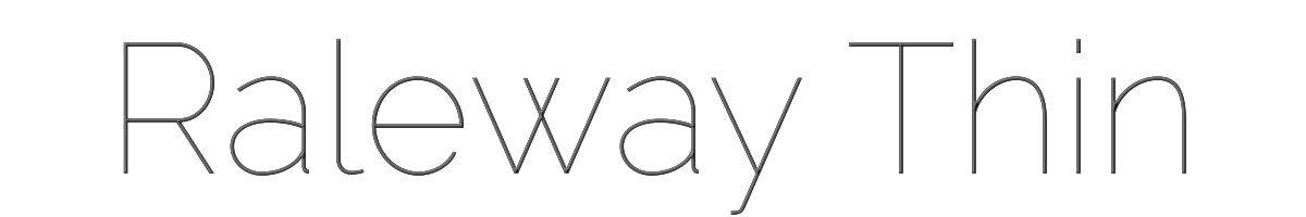 Raleway Thin 