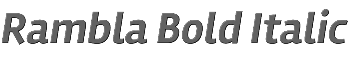 Rambla Bold Italic 