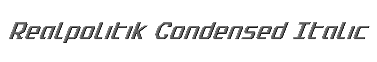Realpolitik Condensed Italic 