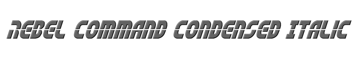 Rebel Command Condensed Italic 