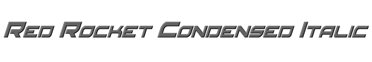 Red Rocket Condensed Italic 