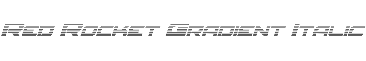 Red Rocket Gradient Italic 