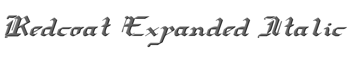 Redcoat Expanded Italic 