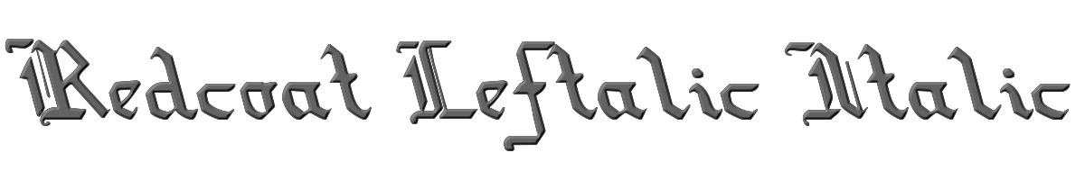 Redcoat Leftalic Italic 