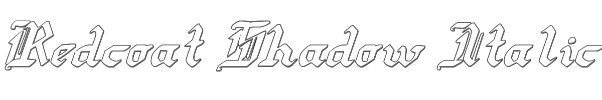 Redcoat Shadow Italic 