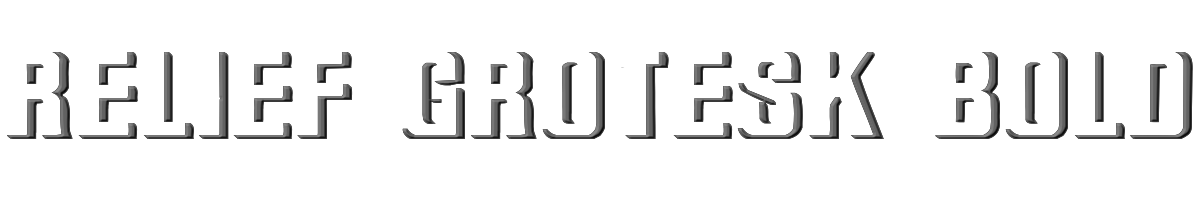 Relief Grotesk Bold 