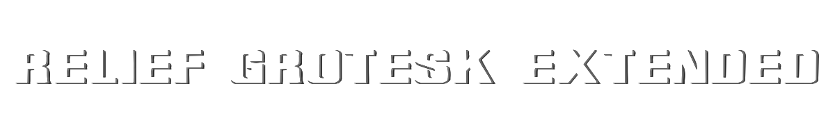 Relief Grotesk Extended 