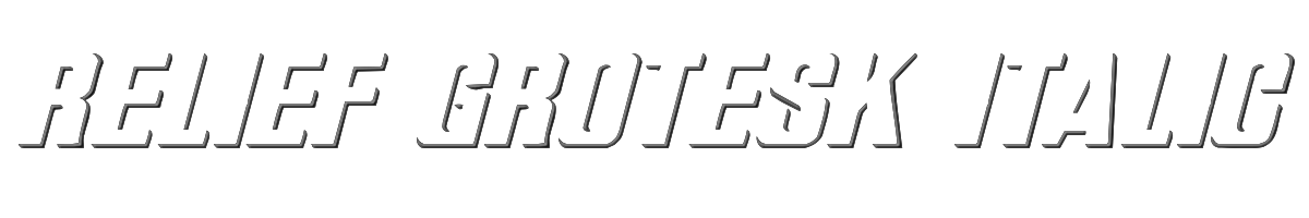 Relief Grotesk Italic 