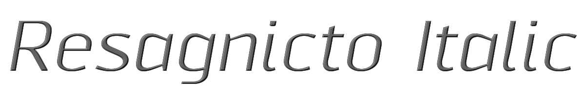 Resagnicto Italic 