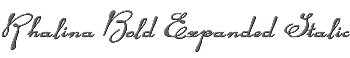Rhalina Bold Expanded Italic 