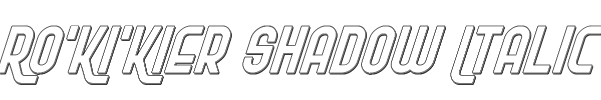 Ro'Ki'Kier Shadow Italic 
