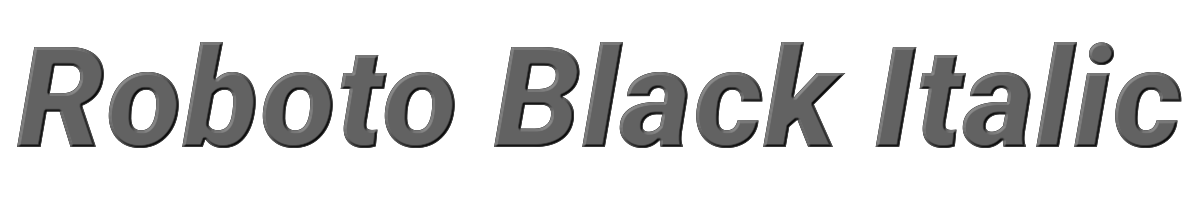 Roboto Black Italic 