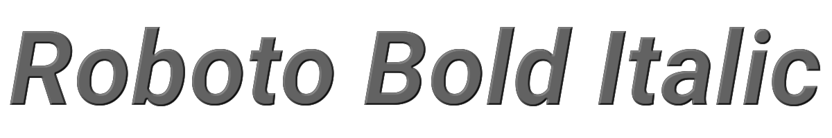 Roboto Bold Italic 