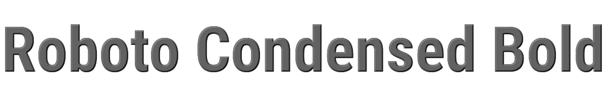 Roboto Condensed Bold 