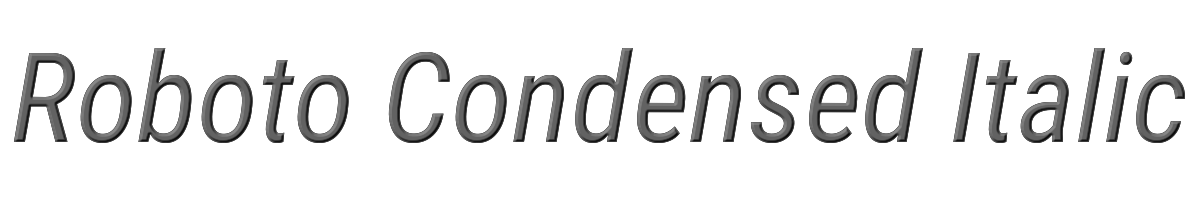 Roboto Condensed Italic 