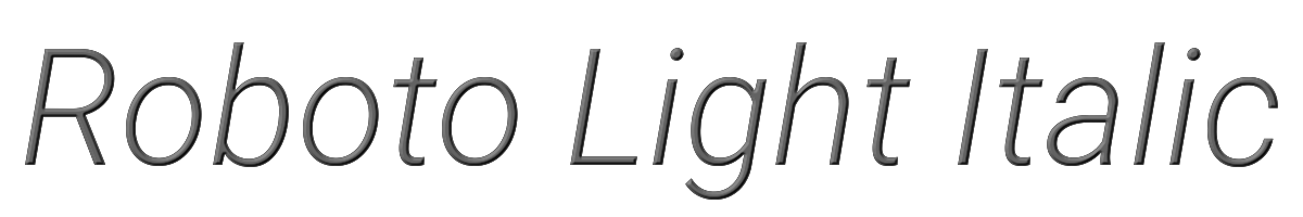 Roboto Light Italic 